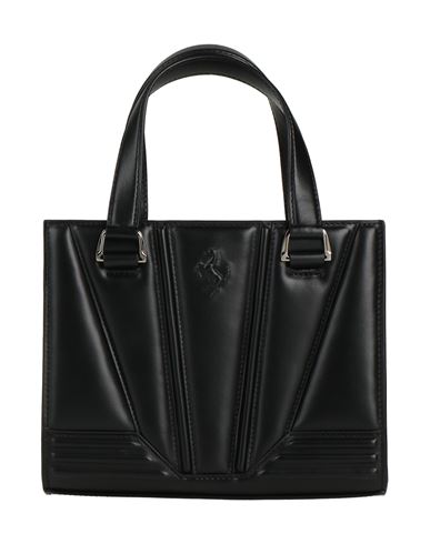 Ferrari Official Store  Gt Leather Mini Tote Bag With Prancing Horse In Black