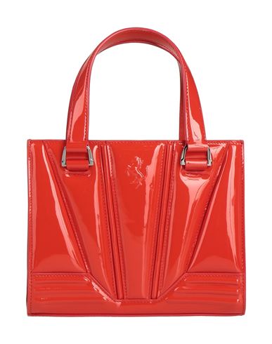Ferrari Official Store  Hammered Leather Mini Tote Gt Bag In Tomato Red