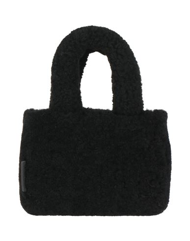 Shop Amina Muaddi Woman Handbag Black Size - Shearling