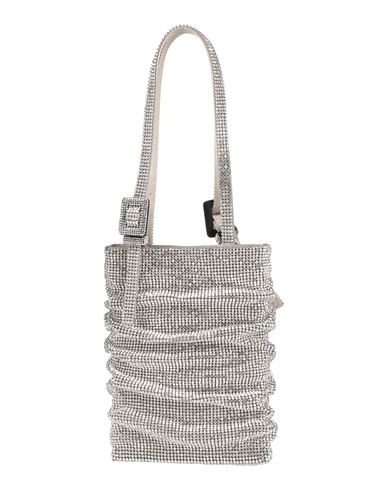 Shop Benedetta Bruzziches Woman Handbag Silver Size - Metal, Crystal