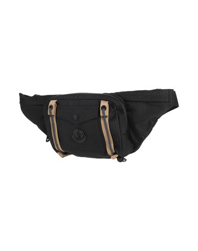 Moncler Man Belt Bag Black Size - Polyamide, Calfskin In Brown