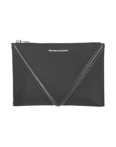 Shop Alexander Mcqueen Man Handbag Black Size - Leather, Textile Fibers
