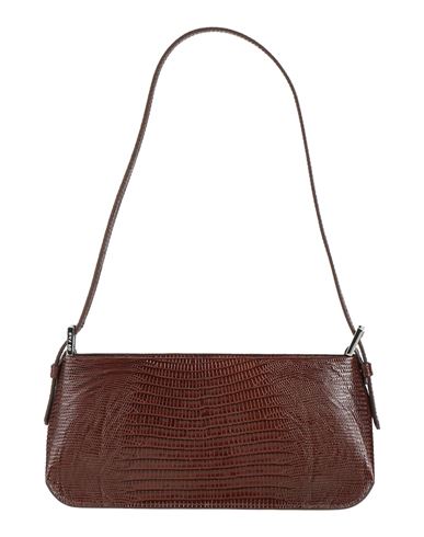 By Far Woman Shoulder Bag Cocoa Size - Cowhide In Metallic
