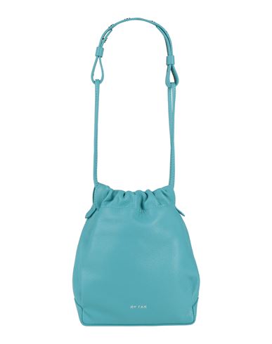 By Far Woman Shoulder Bag Turquoise Size - Cowhide In Blue