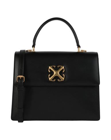 Shop Off-white Jitney 2.8 Top Handle Bag Woman Handbag Black Size - Calfskin