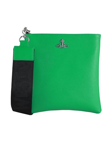 Shop Vivienne Westwood Square Crossbody With Webbing Strap Woman Cross-body Bag Green Size - Polyurethane