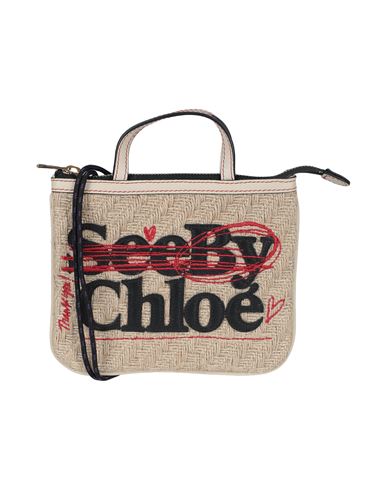 See By Chloé Woman Cross-body Bag Beige Size - Jute, Cow Leather In Brown