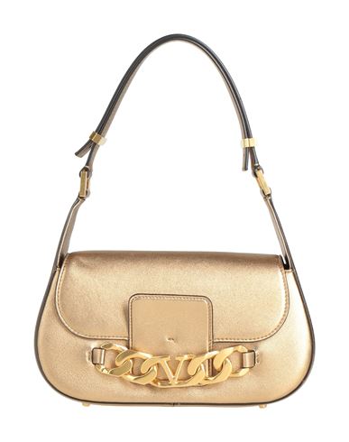 Valentino Garavani Woman Handbag Gold Size - Leather In Black