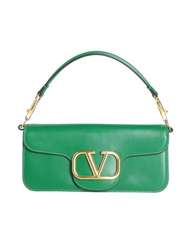 Valentino Garavani Woman Handbag Green Size - Leather In Brown