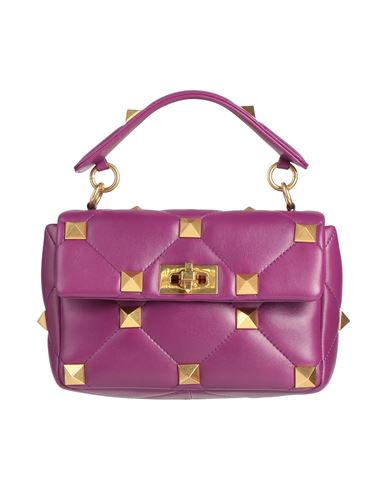 Valentino Garavani Woman Handbag Purple Size - Leather