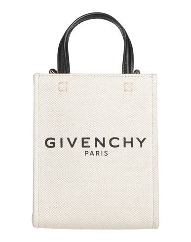 Givenchy Woman Handbag Off White Size - Cotton, Linen, Polyurethane In Neutral