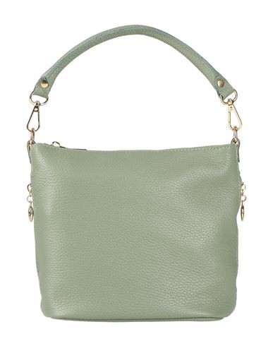 Shop Laura Di Maggio Woman Handbag Sage Green Size - Leather