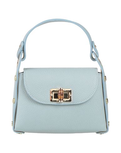 Shop Laura Di Maggio Woman Handbag Sky Blue Size - Leather