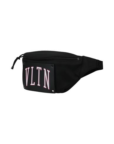 Shop Valentino Garavani Man Belt Bag Black Size - Textile Fibers, Calfskin