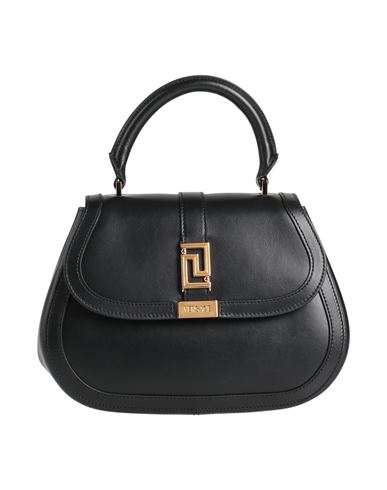 Shop Versace Woman Handbag Black Size - Cow Leather