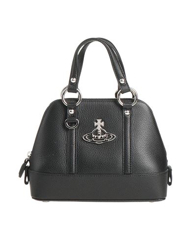 Vivienne Westwood Woman Handbag Black Size - Leather In Burgundy