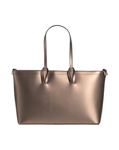 Laura Di Maggio Woman Handbag Bronze Size - Leather In Metallic