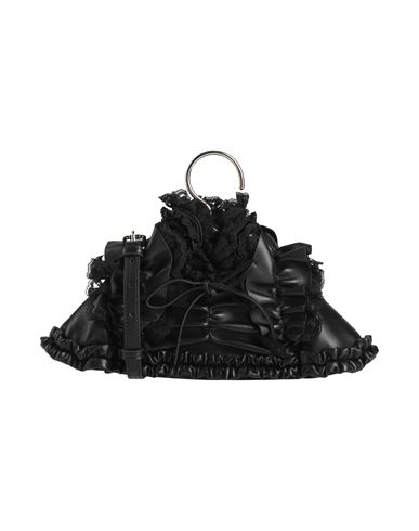 Shop Marrknull Woman Handbag Black Size - Cow Leather, Aluminum