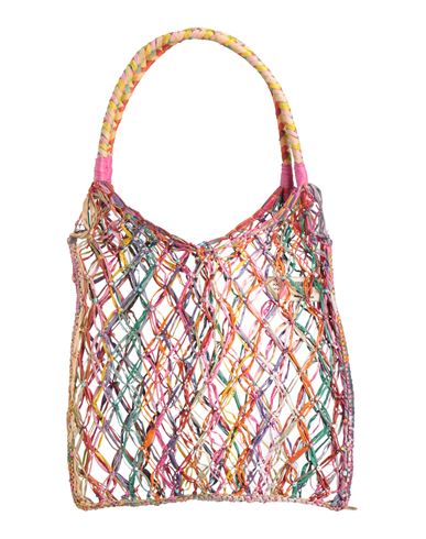 Shop Made For A Woman Woman Handbag Fuchsia Size - Straw In Pink