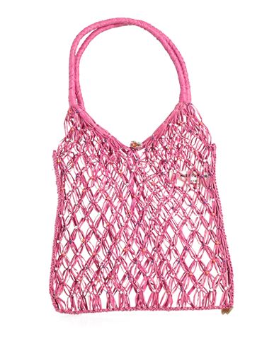 Made For A Woman Woman Handbag Fuchsia Size - Straw In Pink