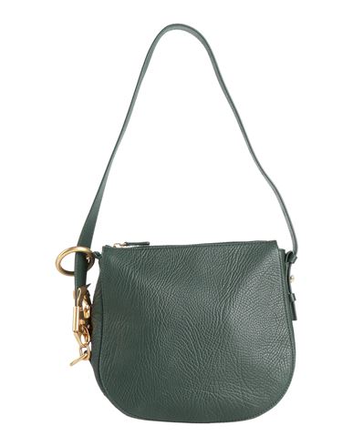 Shop Burberry Woman Shoulder Bag Dark Green Size - Calfskin