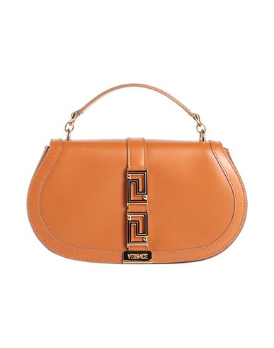 Shop Versace Woman Handbag Tan Size - Calfskin In Brown