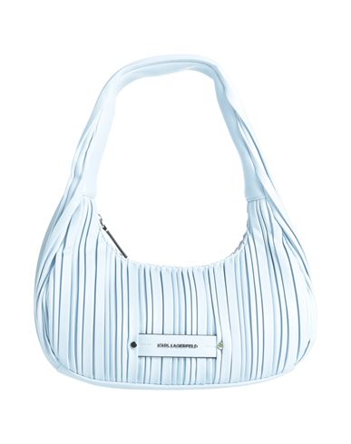 Karl Lagerfeld Woman Shoulder Bag Sky Blue Size - Recycled Polyurethane, Polyurethane