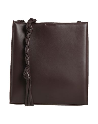 Jil Sander Woman Cross-body Bag Dark Brown Size - Ovine Leather In Burgundy