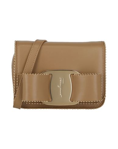 Shop Ferragamo Mini Vara Bow Crossbody Bag Woman Cross-body Bag Brown Size - Calfskin