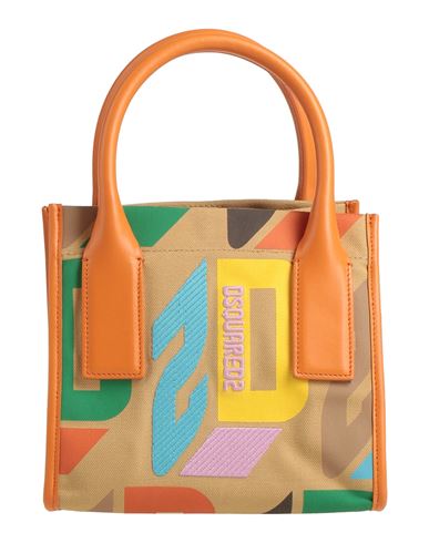 Dsquared2 Woman Handbag Orange Size - Leather, Textile Fibers