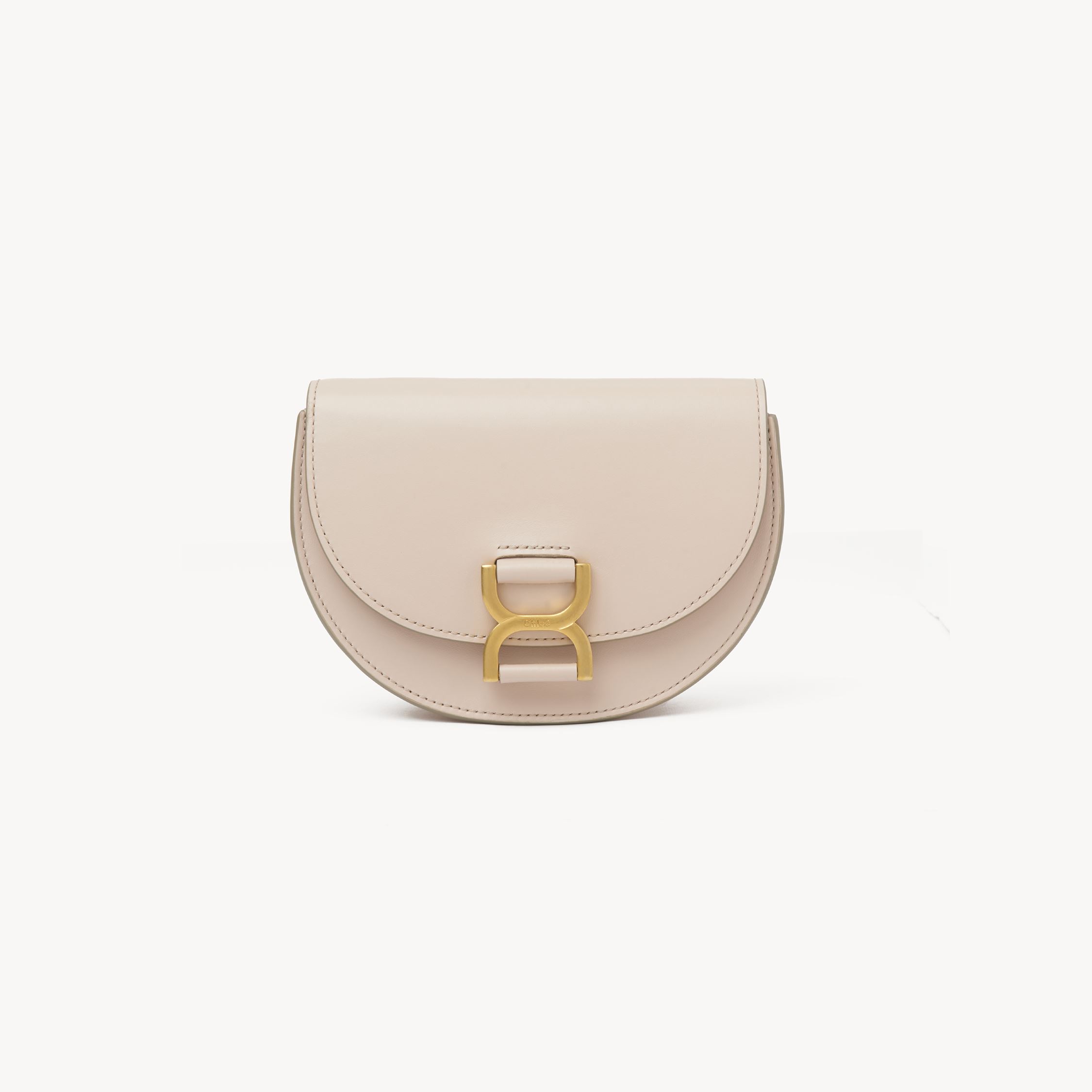 Shop Chloé Mini Sac Demi-lune Marcie En Cuir Lisse Femme Rose Taille Onesize 100% Cuir De Veau In Pink