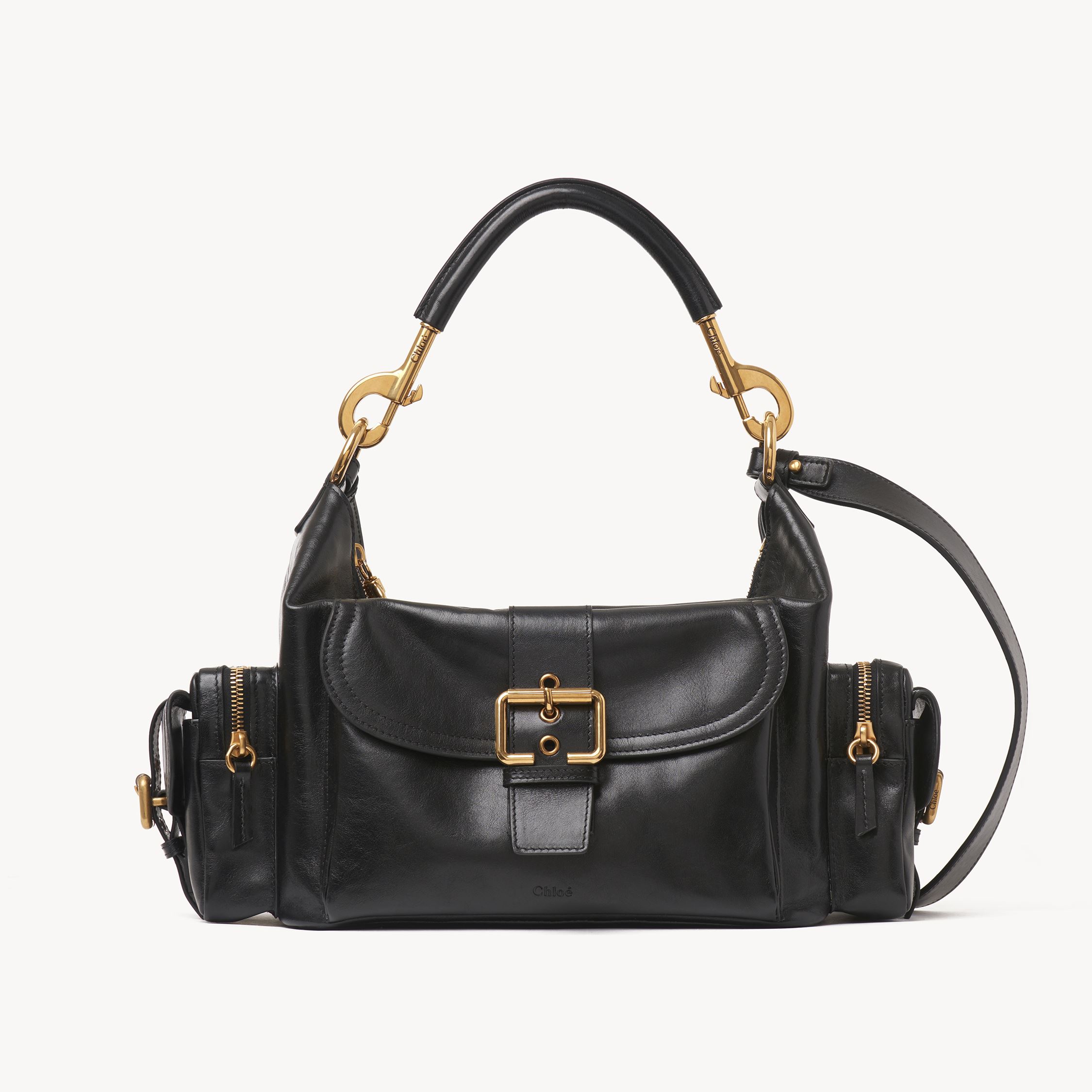 Shop Chloé Sac Camera Bag En Cuir Souple Femme Noir Taille Onesize 100% Bubalus Bubalis, Farmed, Coo Italy In Black