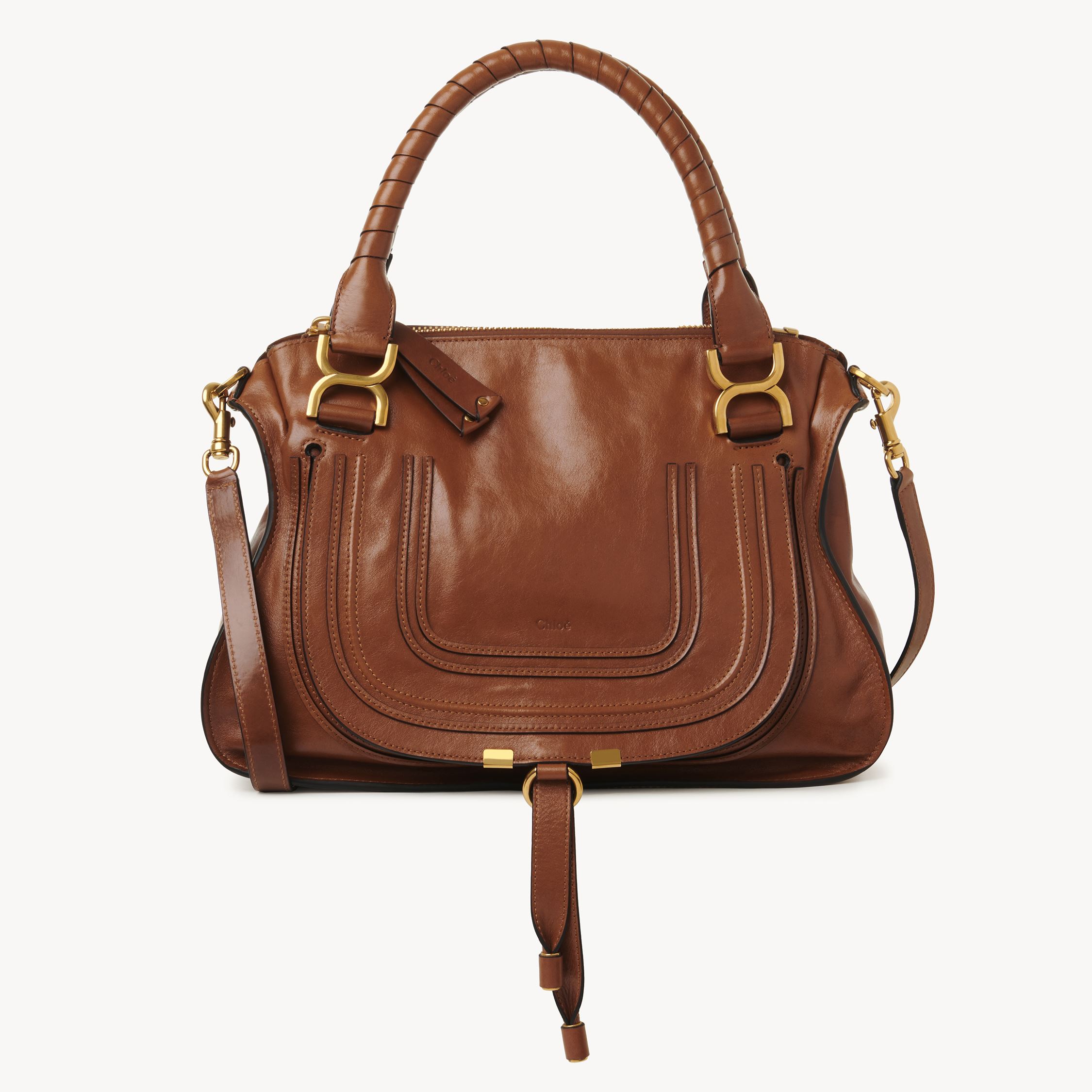 Chloé Chloe Women Brown Leather Medium Marcie Handbag In Brown