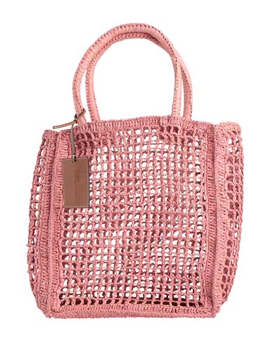 Manebi Manebí Woman Handbag Pastel Pink Size - Straw In Black