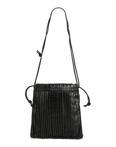 Shop Anita Bilardi Woman Shoulder Bag Black Size - Leather