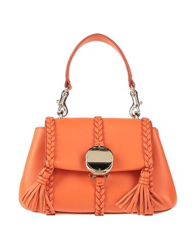 CHLOÉ CHLOÉ WOMAN HANDBAG ORANGE SIZE - LAMBSKIN, CALFSKIN 