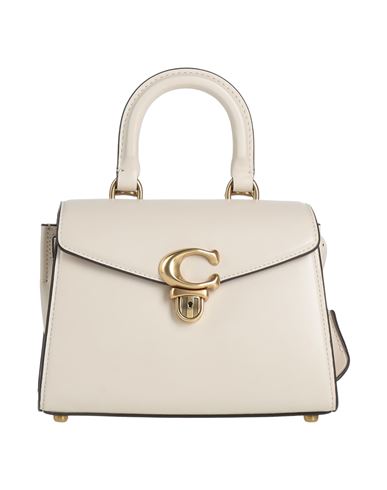 Coach Woman Handbag Ivory Size - Leather In Neutral