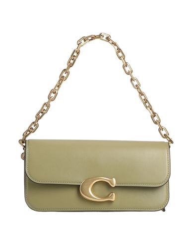 Coach Woman Handbag Sage Green Size - Leather In Neutral