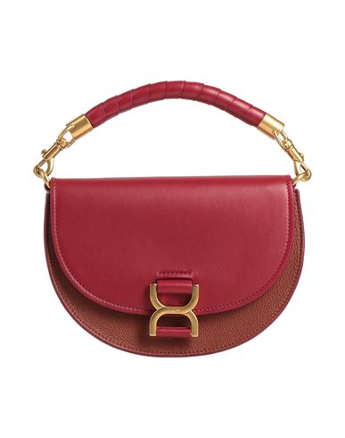 Chloé Woman Handbag Brick Red Size - Lambskin, Calfskin In Green
