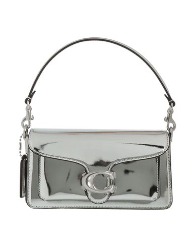 Coach Woman Handbag Silver Size - Leather In Metallic