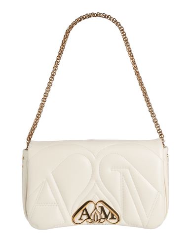 Alexander Mcqueen Woman Handbag Ivory Size - Leather In White