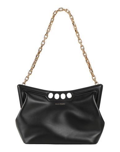 Shop Alexander Mcqueen Woman Shoulder Bag Black Size - Leather