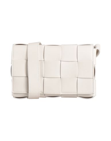 Bottega Veneta Womens White-silver Cassette Intrecciato Small Leather Cross-body Bag