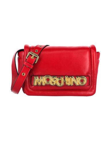 Shop Moschino Balloon Lettering Crossbody Bag Woman Cross-body Bag Red Size - Lambskin
