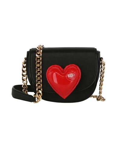 Shop Moschino Inflatable Heart Crossbody Bag Woman Cross-body Bag Black Size - Calfskin