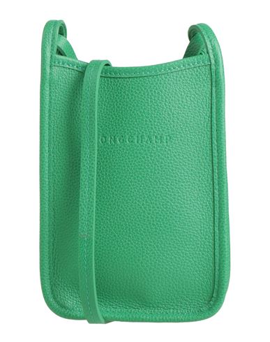 Shop Longchamp Woman Cross-body Bag Green Size - Leather