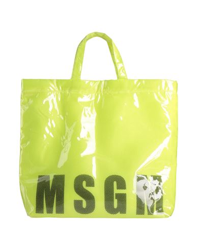 Shop Msgm Woman Handbag Acid Green Size - Thermoplastic Polyurethane
