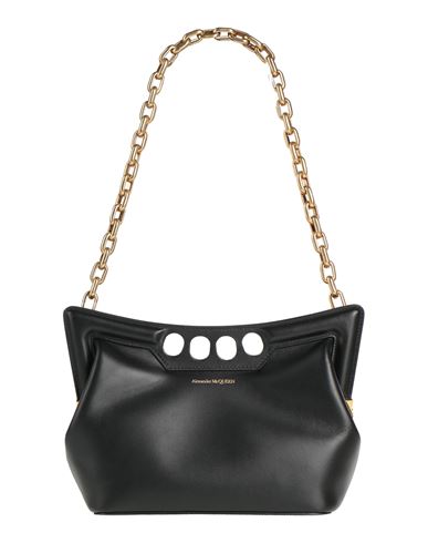 Shop Alexander Mcqueen Woman Shoulder Bag Black Size - Leather