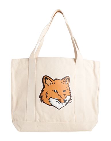 Maison Kitsuné Tote Bag In Canvas In White