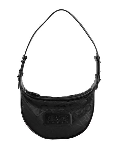 Shop Kenzo Woman Shoulder Bag Black Size - Polyester, Cow Leather